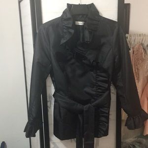 Calvin Klein black satin top